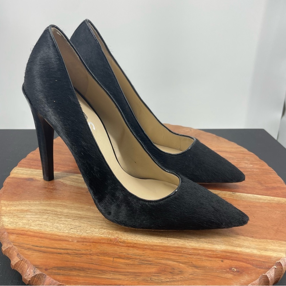 Sculptured Heel Calf hair Pump heels Kors by Michael Kors black pointed toe Sz 9